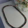 925 Sterling Silver Italy Milor Multicolor Agate Necklace Length 17 Inch