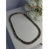 925 Sterling Silver Italy Milor Multicolor Agate Necklace Length 17 Inch