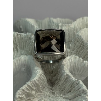 925 STERLING SILVER BROWN TOURMALINE RING SIZE 7