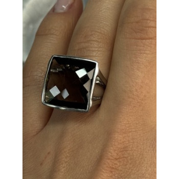 925 STERLING SILVER BROWN TOURMALINE RING SIZE 7
