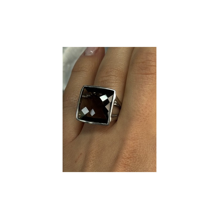 925 STERLING SILVER BROWN TOURMALINE RING SIZE 7