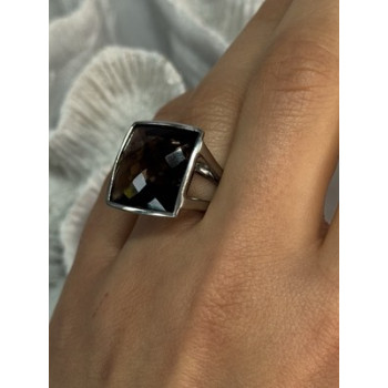 925 STERLING SILVER BROWN TOURMALINE RING SIZE 7