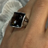 925 Sterling Silver Brown Tourmaline Ring Size 7