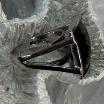 925 Sterling Silver Brown Tourmaline Ring Size 7
