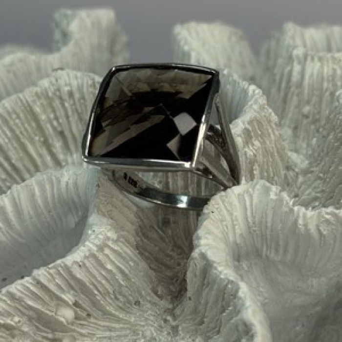 925 Sterling Silver Brown Tourmaline Ring Size 7
