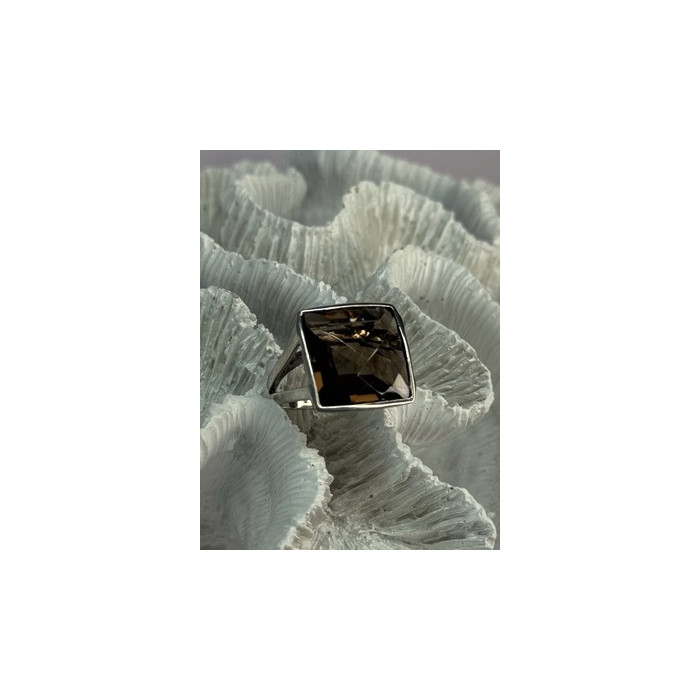 925 STERLING SILVER BROWN TOURMALINE RING SIZE 7