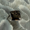 925 Sterling Silver Brown Tourmaline Ring Size 7