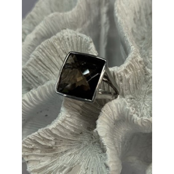 925 STERLING SILVER BROWN TOURMALINE RING SIZE 7