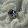 925 Sterling Silver Multicolor Stones Ring Size 7
