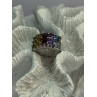 925 STERLING SILVER MULTICOLOR STONES RING SIZE 7