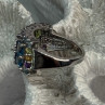 925 Sterling Silver Multicolor Stones Ring Size 7