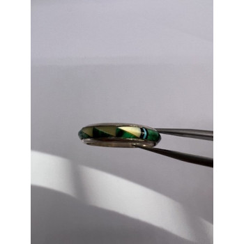 Adeline 925 Sterling Silver Agate Band Ring Size 7