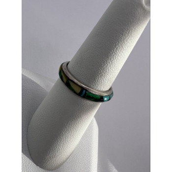 Adeline 925 Sterling Silver Agate Band Ring Size 7