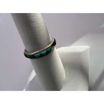 Adeline 925 Sterling Silver Agate Band Ring Size 7