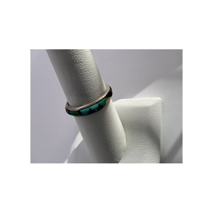 Adeline 925 Sterling Silver Agate Band Ring Size 7