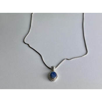 925 Sterling Silver Opal Chain With Pendant