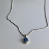 925 Sterling Silver Opal Chain With Pendant
