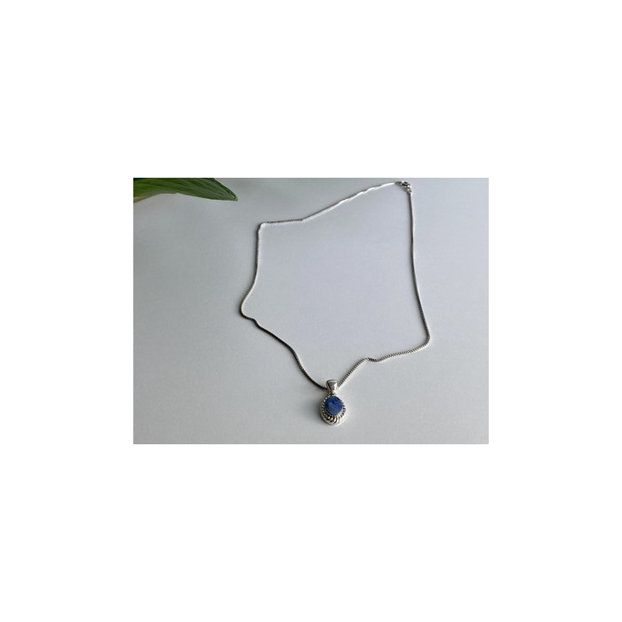 925 Sterling Silver Opal Chain With Pendant