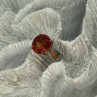 925 Sterling Silver Orange Spinel Ring Size 6