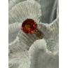 925 STERLING SILVER ORANGE SPINEL RING SIZE 6