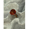 925 STERLING SILVER ORANGE SPINEL RING SIZE 6