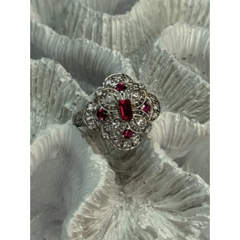 925 STERLING SILVER PINK SPINEL RING SIZE 5