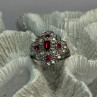925 Sterling Silver Pink Spinel Ring Size 5