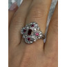 925 STERLING SILVER PINK SPINEL RING SIZE 5