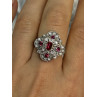 925 STERLING SILVER PINK SPINEL RING SIZE 5