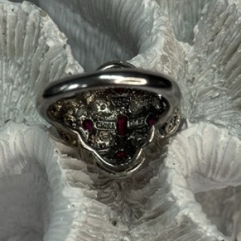925 Sterling Silver Pink Spinel Ring Size 5