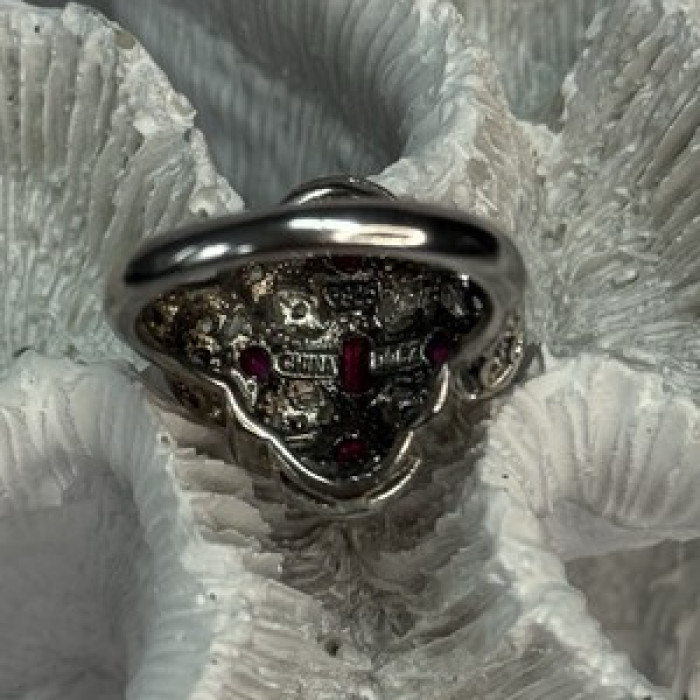 925 Sterling Silver Pink Spinel Ring Size 5