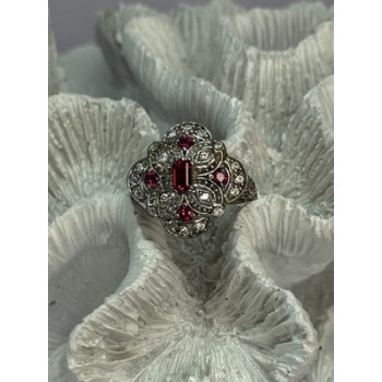 925 STERLING SILVER PINK SPINEL RING SIZE 5