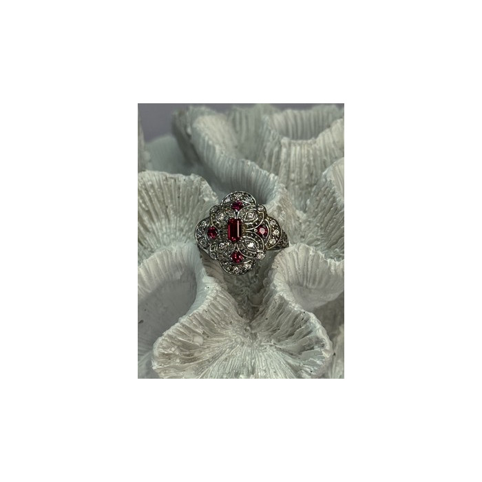 925 STERLING SILVER PINK SPINEL RING SIZE 5