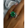 Vintage Elegant Design 925 Sterling Silver Green Spinel Ring Sizable