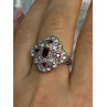 925 STERLING SILVER PINK SPINEL RING SIZE 7.5