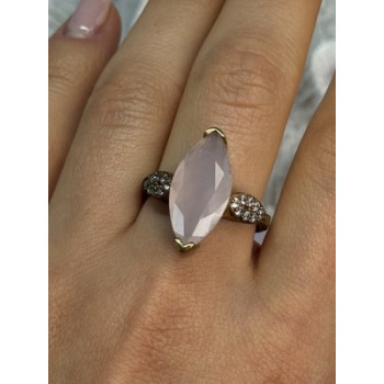 925 Sterling Silver Alpanite & CZ Ring Size 10.5