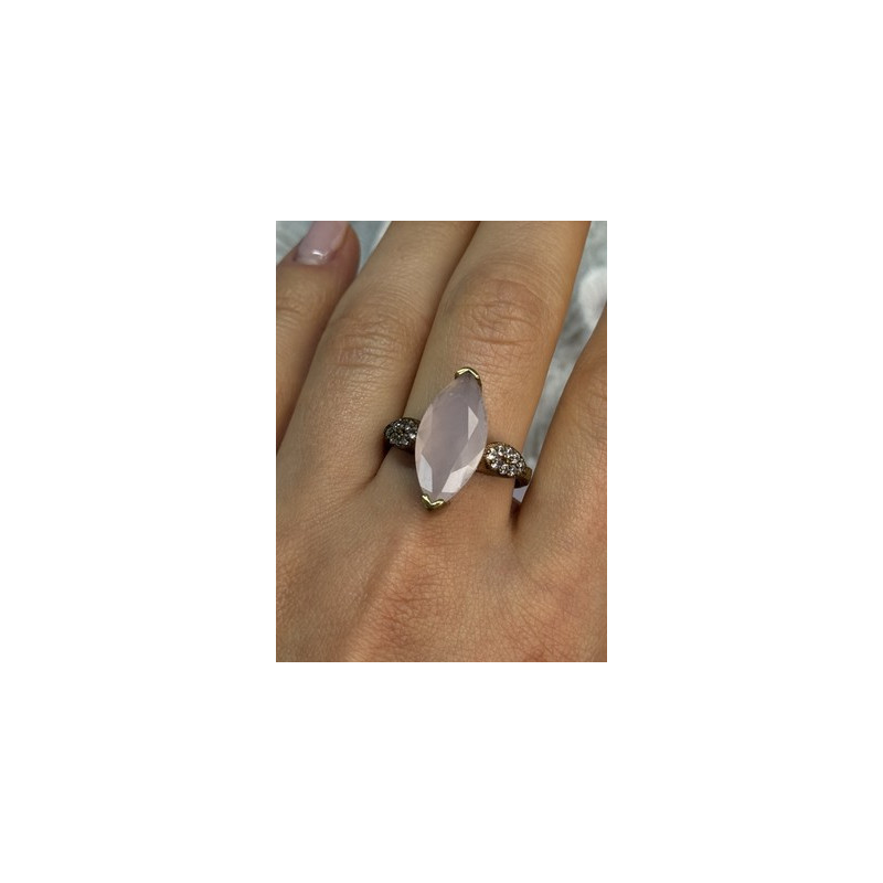 925 Sterling Silver Alpanite & CZ Ring Size 10.5