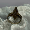 925 Sterling Silver Alpanite & CZ Ring Size 10.5