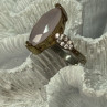 925 Sterling Silver Alpanite & CZ Ring Size 10.5