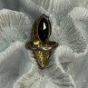 925 Sterling Silver Alpanite & CZ Ring Size 7 Length 1.45 Inch