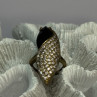 925 Sterling Silver Alpanite & CZ Ring Size 7 Length 1.45 Inch