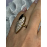 925 Sterling Silver Alpanite & CZ Ring Size 7 Length 1.45 Inch