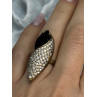 925 Sterling Silver Alpanite & CZ Ring Size 7 Length 1.45 Inch