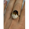 925 Sterling Silver Alpanite & CZ Ring Size 8.5 Length 0.78 Inch