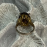 925 Sterling Silver Alpanite & CZ Ring Size 8.5 Length 0.78 Inch