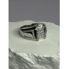 925 Sterling Silver CZ Men's Ring Size 12