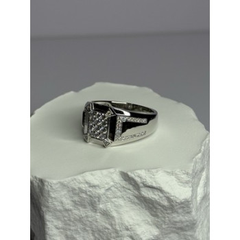 925 Sterling Silver CZ Men's Ring Size 12