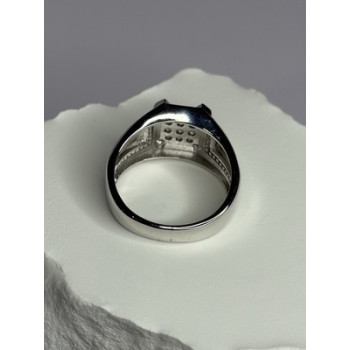 925 Sterling Silver CZ Men's Ring Size 12