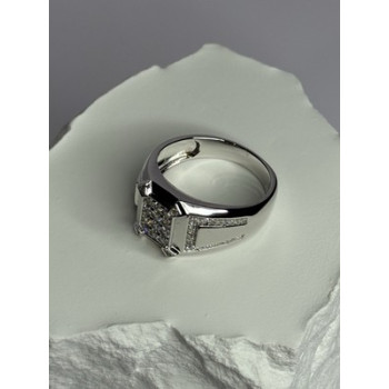 925 Sterling Silver CZ Men's Ring Size 12