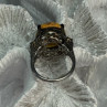 925 Sterling Silver Yashma & Citrine Ring Size 8